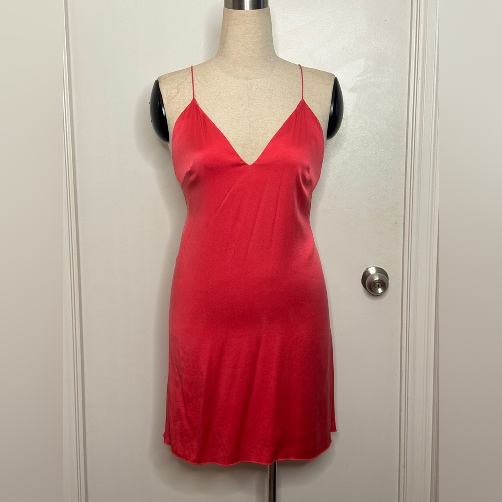 Pink Silk Slip Dress